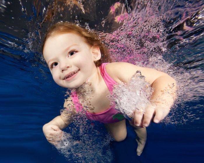 Photo of girls in pool