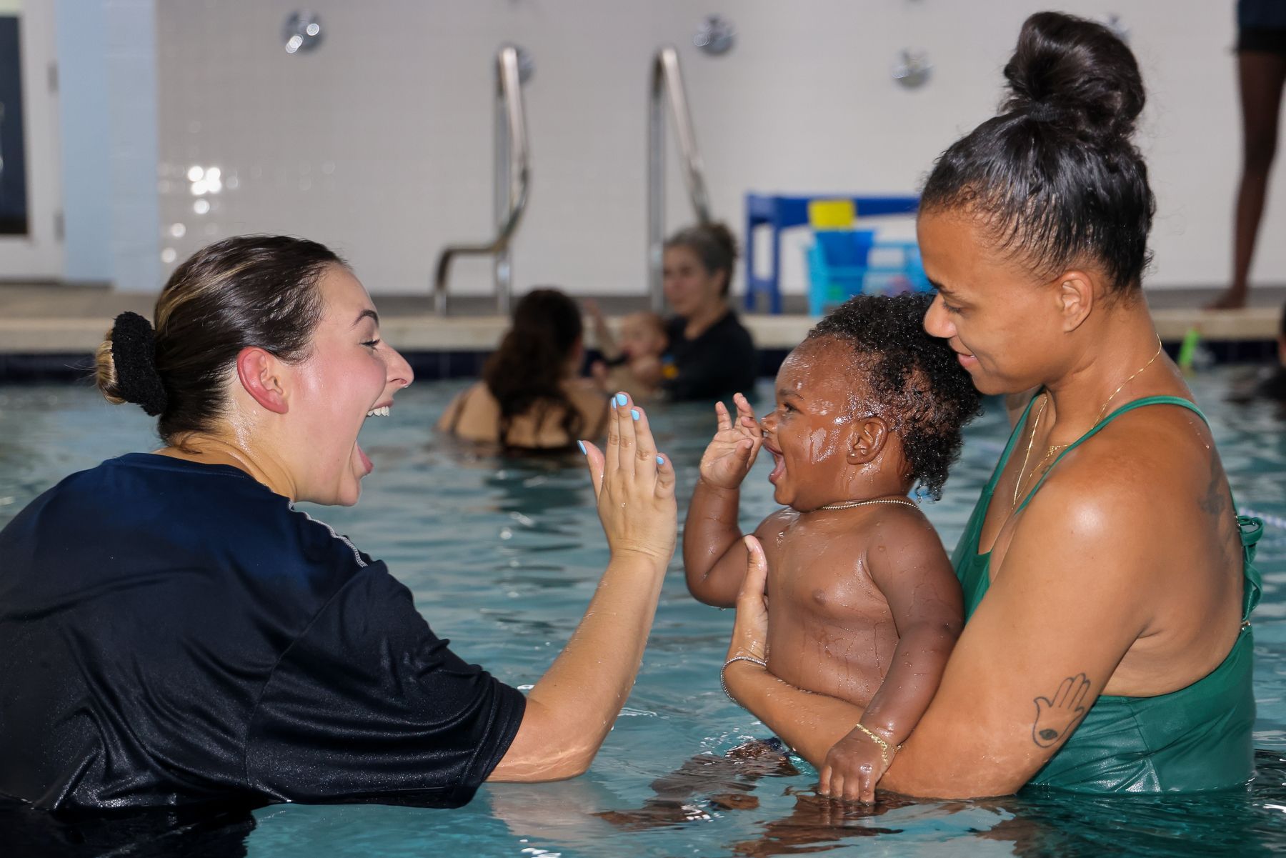 Photo of a swimming instructor