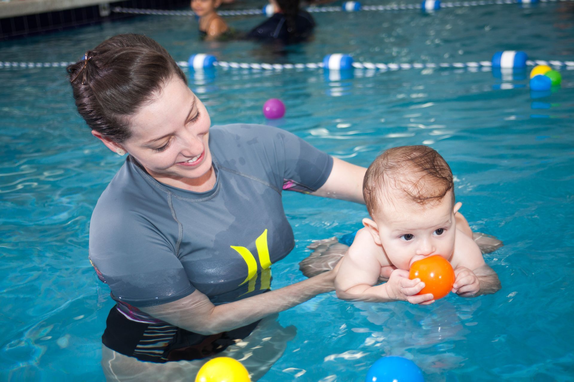 Photo of a Baby Swimming