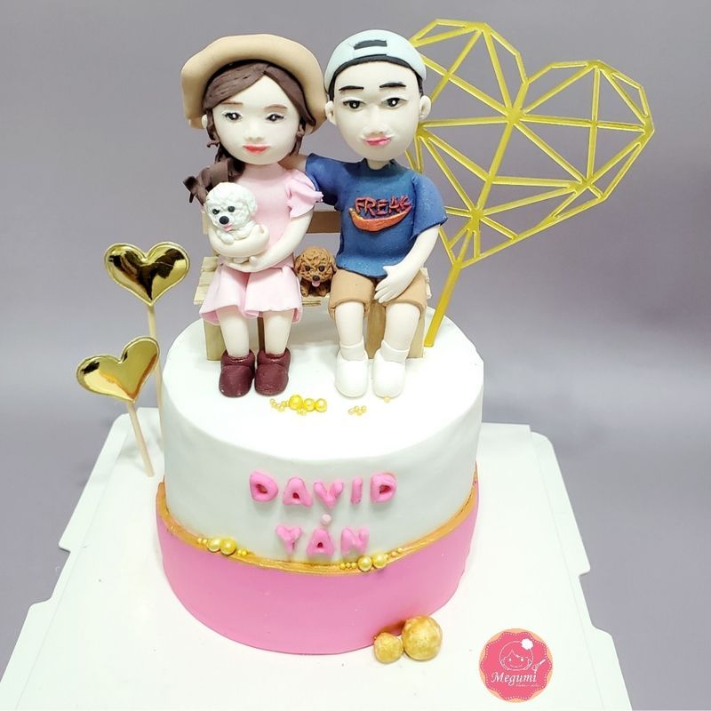 上面寫著「大衛嚴」的蛋糕