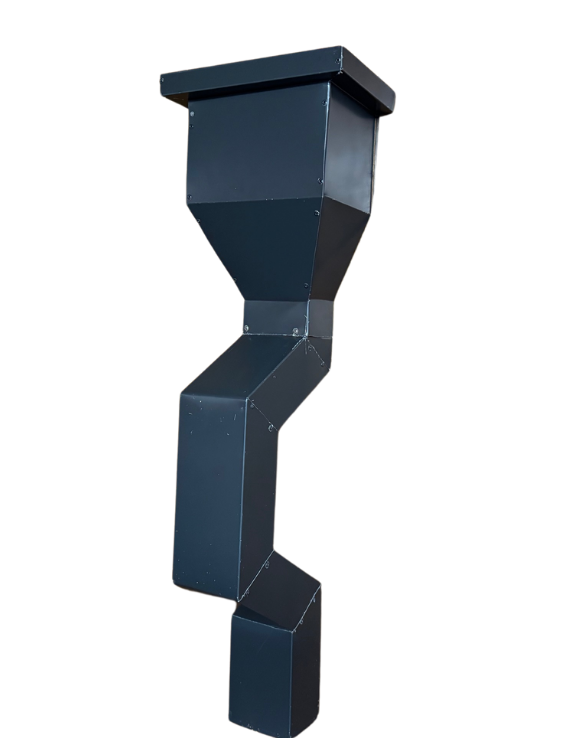 Collector Head, Leader Head, Downspout pipe, gutter