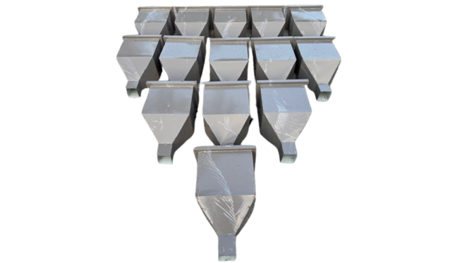 custom collector boxes, conductor heads, downspouts