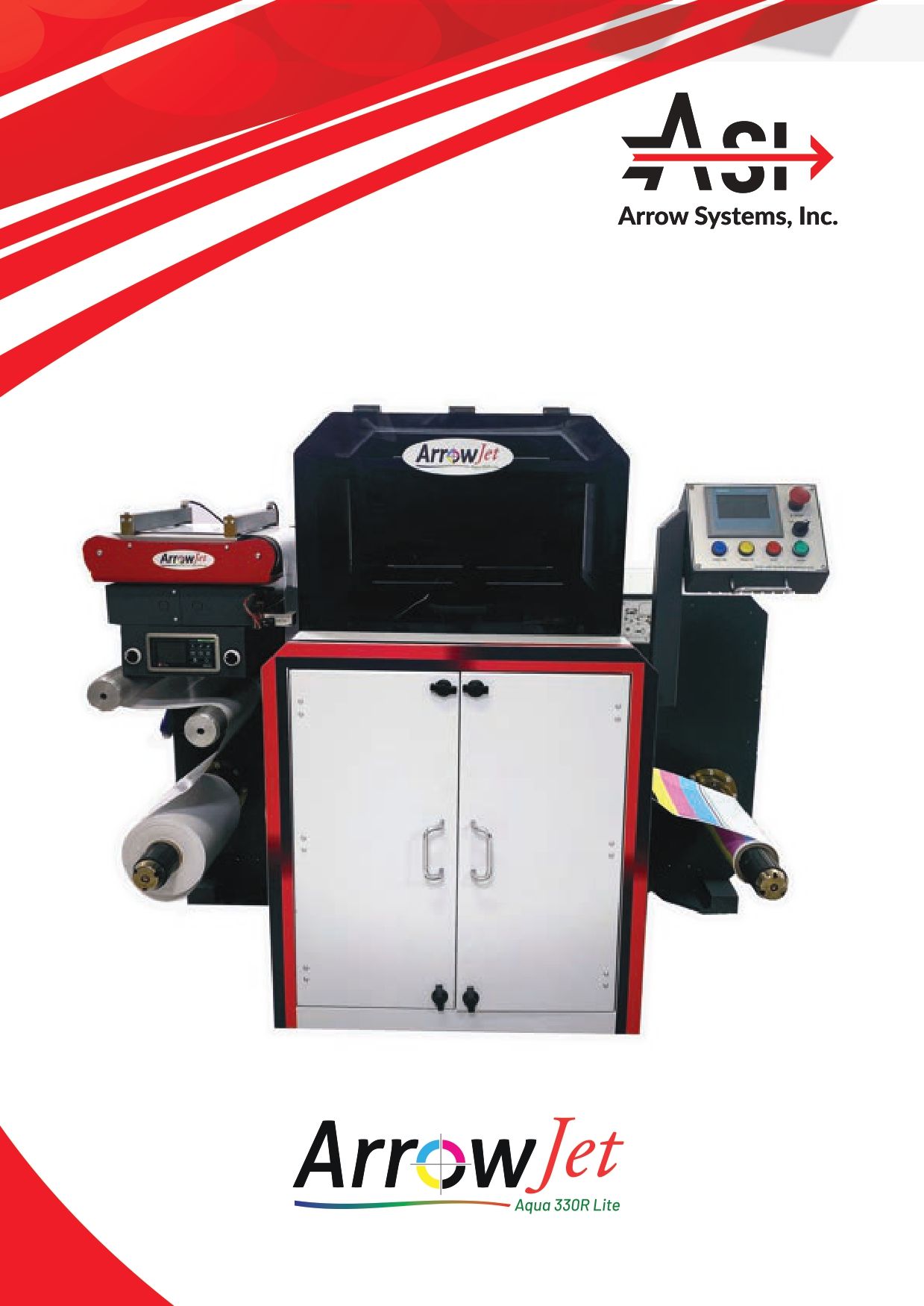 A brochure for a machine called arrow jet.