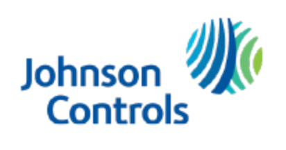 The logo for johnson controls is blue and green