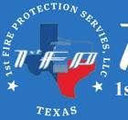 The logo for 1st fire protection services llc in texas.
