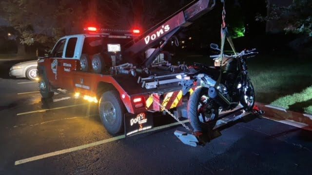 Towing A Motorcycle — Champaign, IL — Don’s 24 Hour Towing