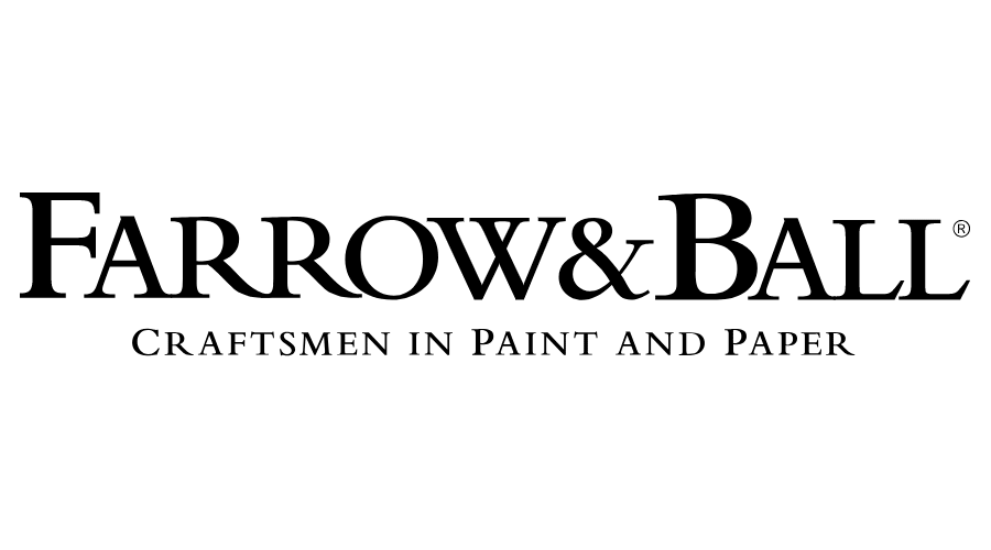 The logo for farrow & ball craftsmen in paint and paper.