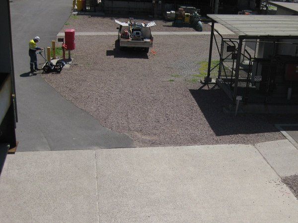 gravel parking lot