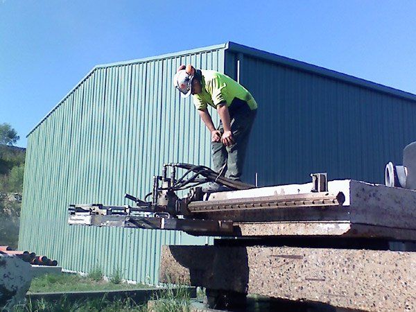 Man working on rooftop