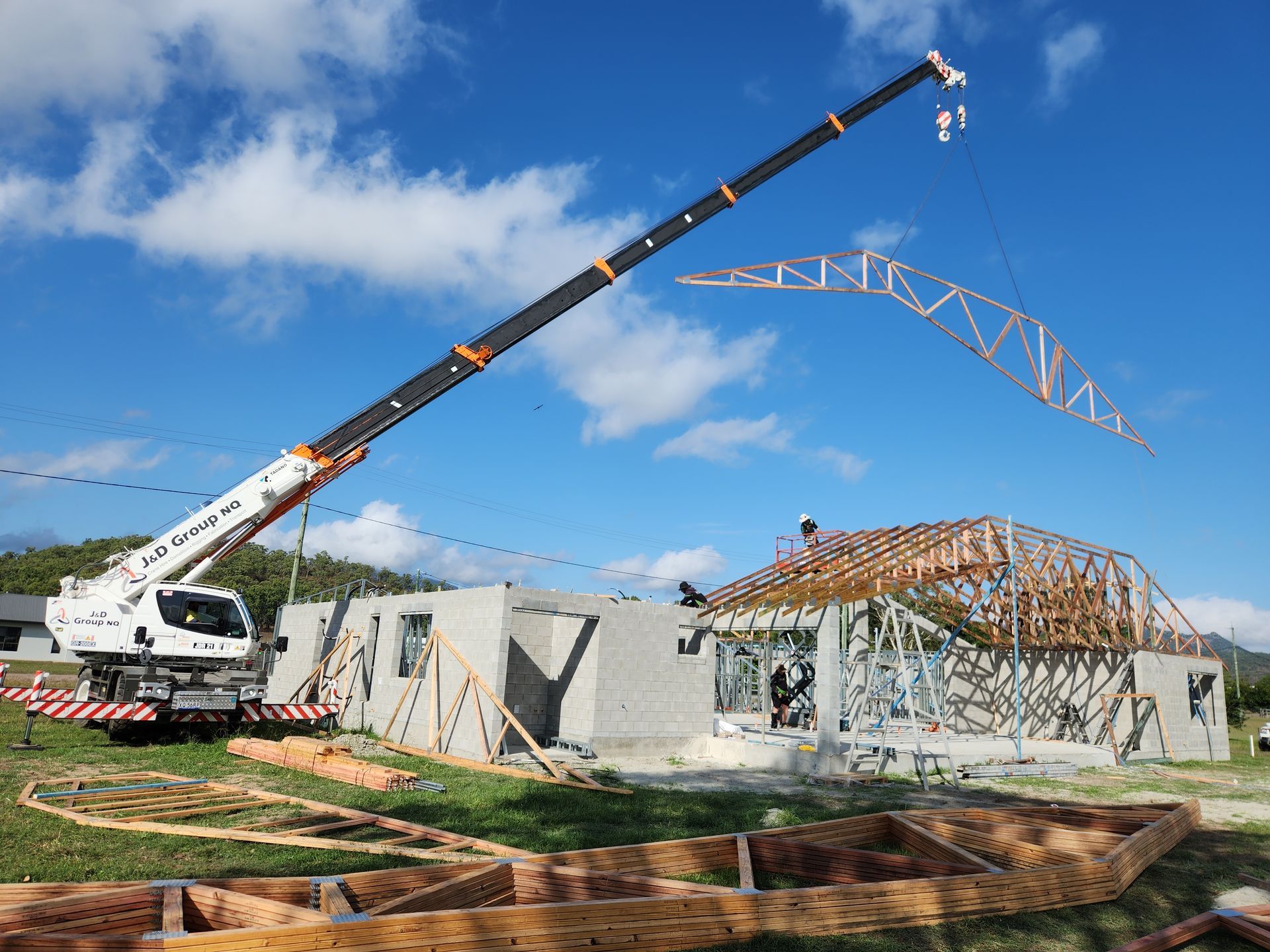 A White Crane Moving Frame Parts — J & D Rigging Pty Ltd In Bohle, QLD