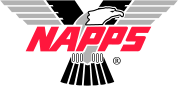 Logo of NAPPS (National Association of Private Process Servers) with a red eagle on gray and black wings.