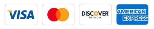 A visa mastercard discover and american express logo on a white background