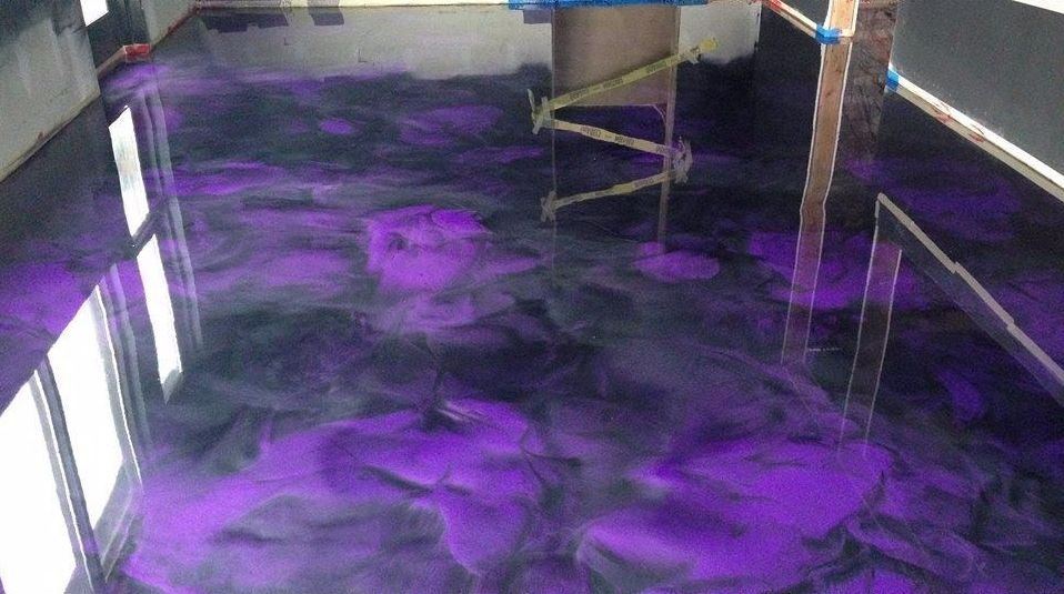 Purple epoxy floor