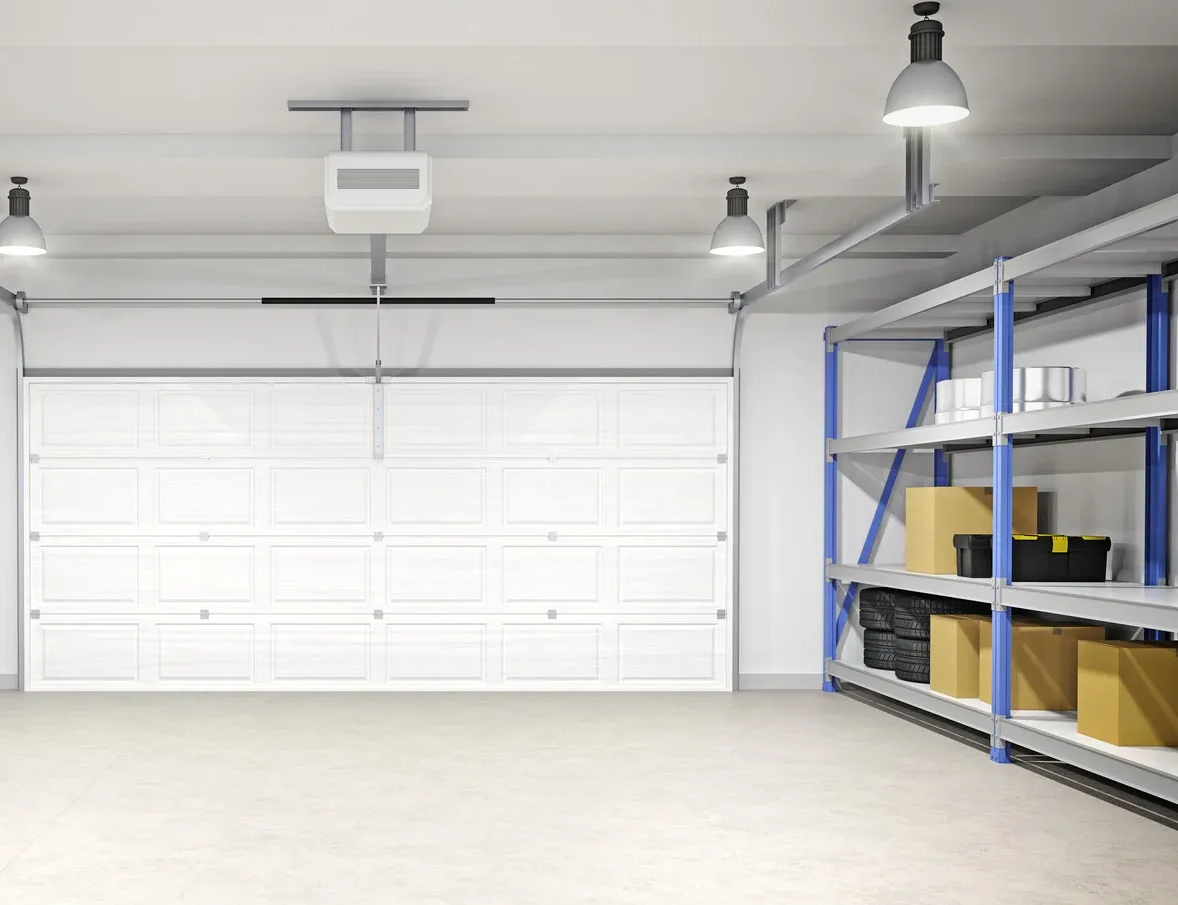 Small bathroom with green vanity, white toilet, and light wood-look flooring.