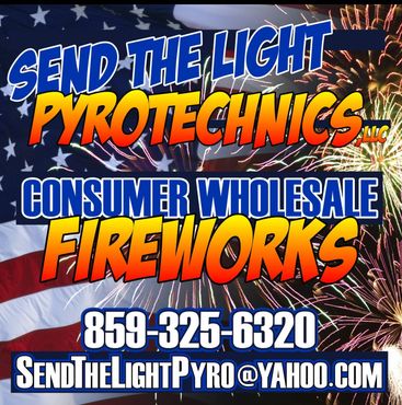 An ad for send the light pyrotechnics consumer wholesale fireworks