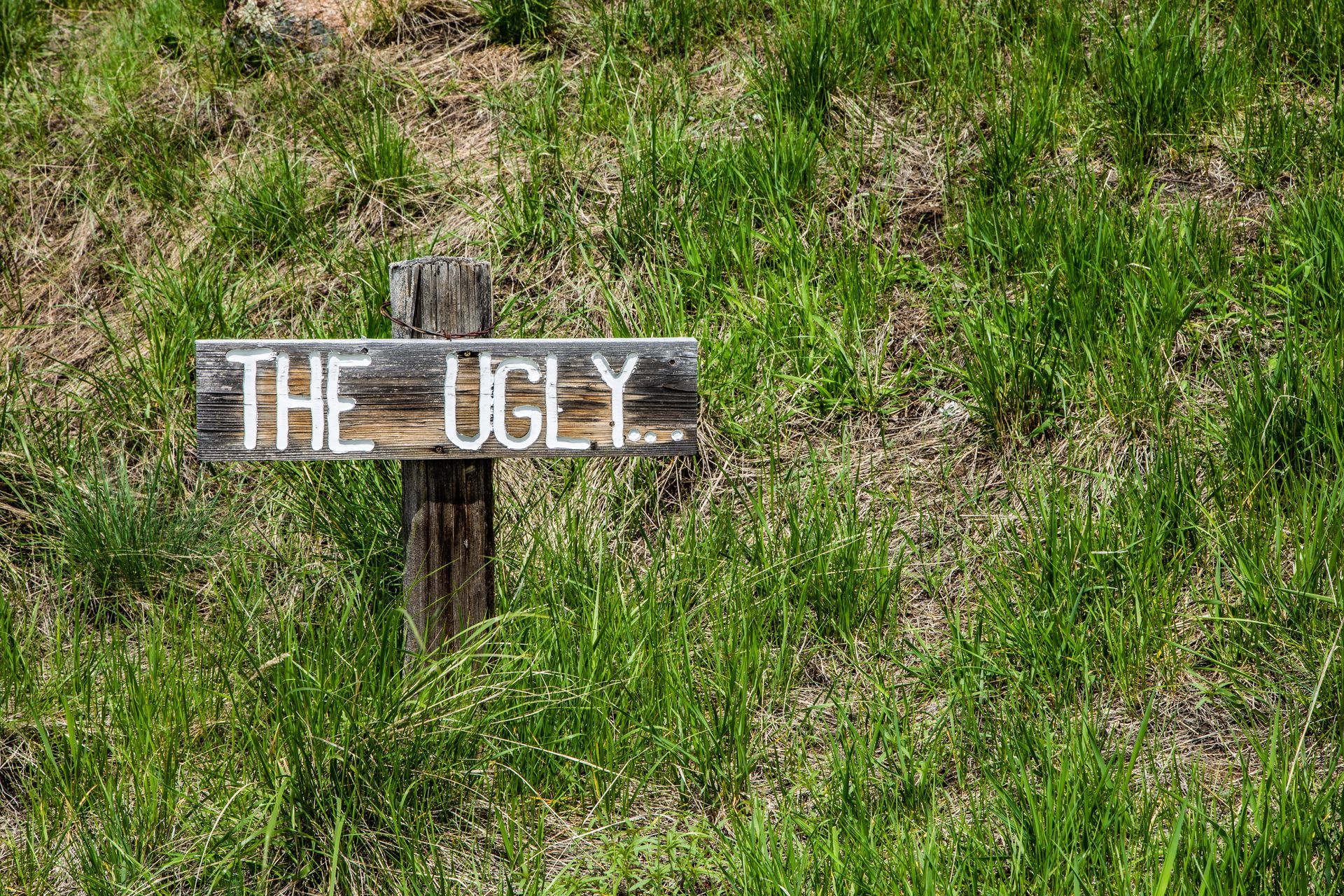 The sign for hole 14, the Ugly