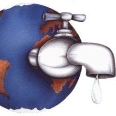disegno di rubinetto che esce da Pianeta Terra