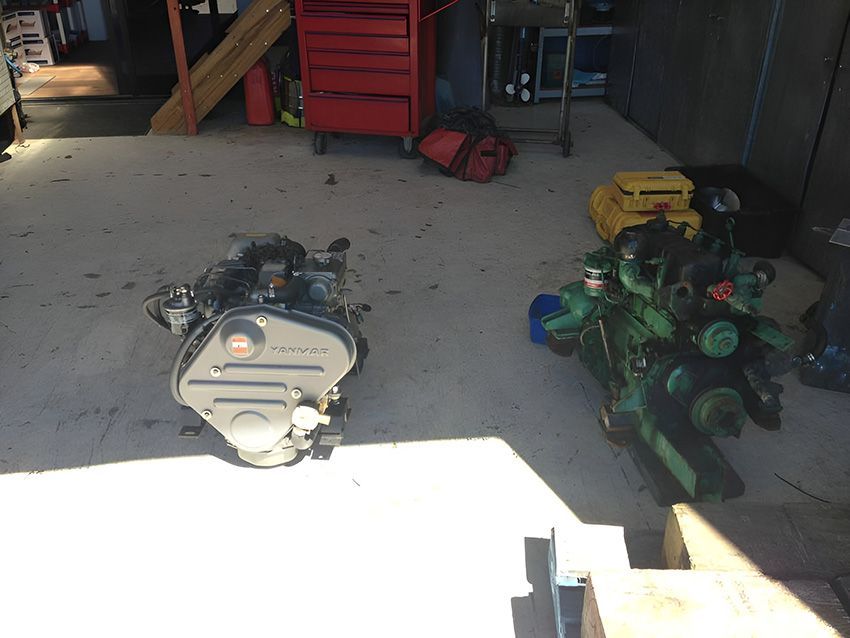 Two Engines On the Ground in a Workshop — Mackay Marine Services in Moranbah, QLD