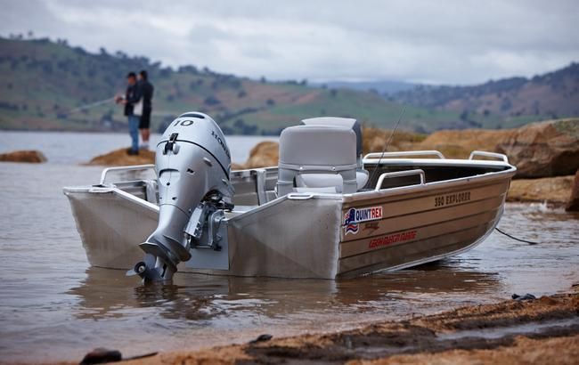Aluminum Motorboat Near a Rocky Shore — TJM Rockhampton in Rockhampton City, QLD