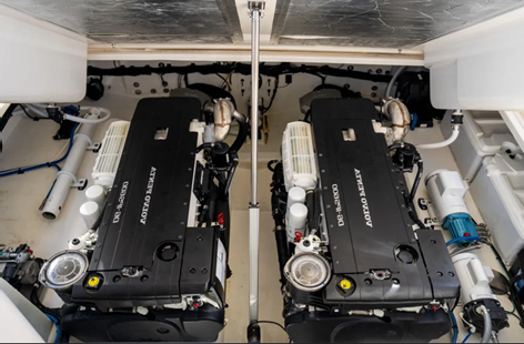 A Large Engine on the Floor in a Workshop — Mackay Marine Services in Mackay, QLD