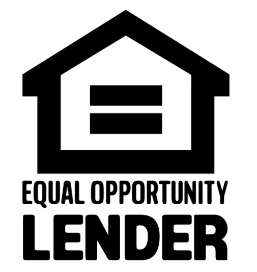 A black and white logo for equal opportunity lender