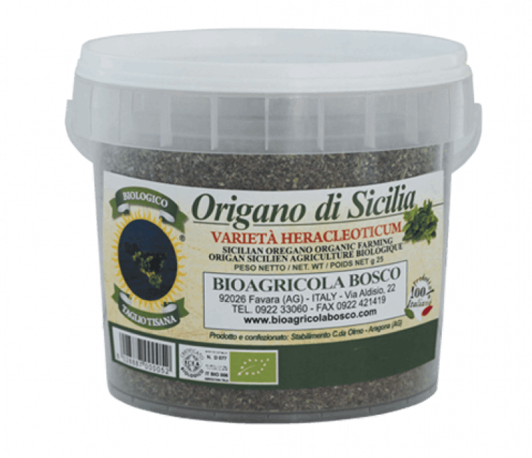 dried oregano from Sicily in a jar