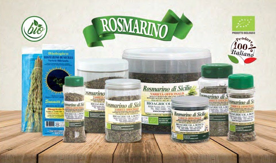 dried rosemary in jars