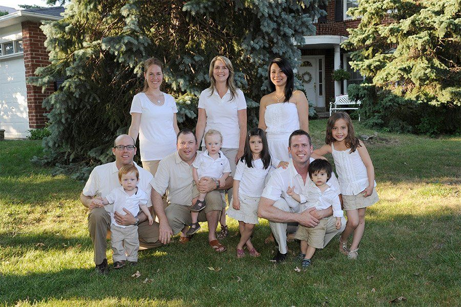 family portrait of whole family