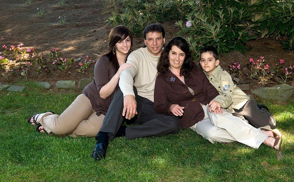 family portrait of four