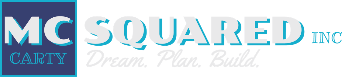 The logo for mc squared inc. is a dream plan build company.