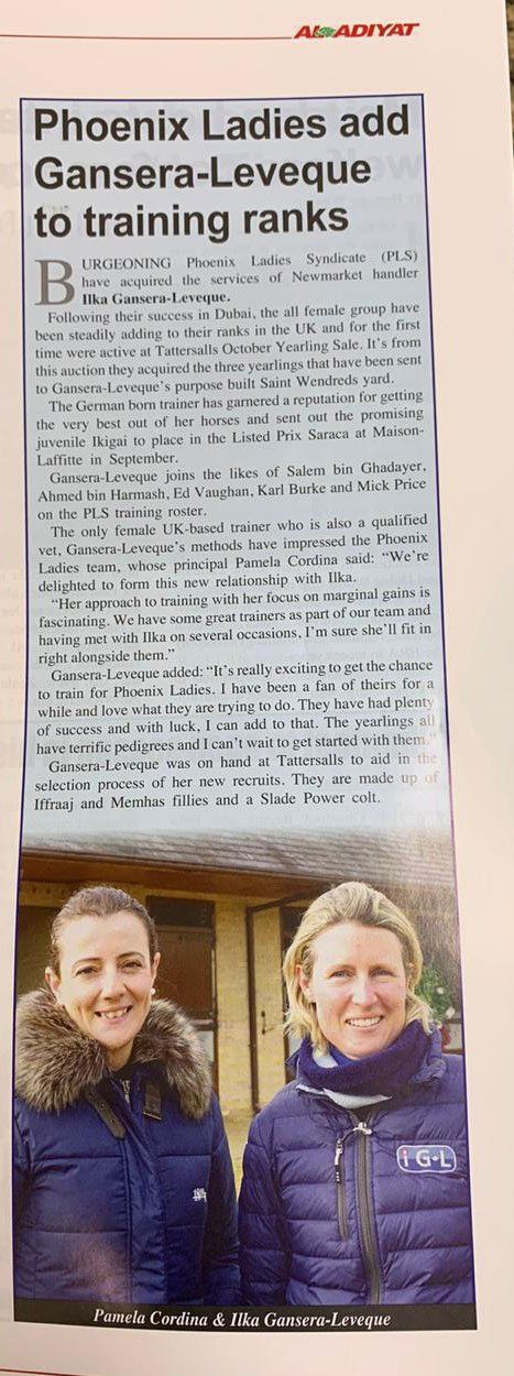 Two women are standing next to each other in a newspaper article.