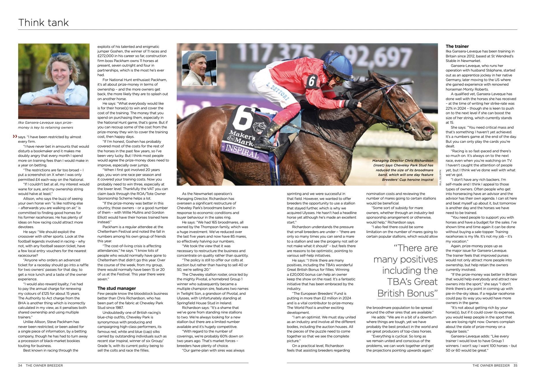 A newspaper article with a picture of a jockey riding a horse.