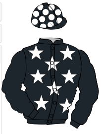 A drawing of a jockey 's jacket and hat