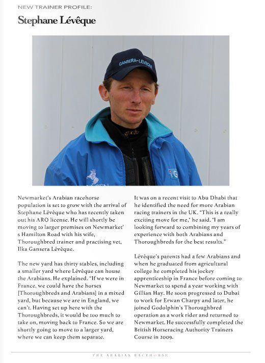 article in Purebred Arabian Magazine