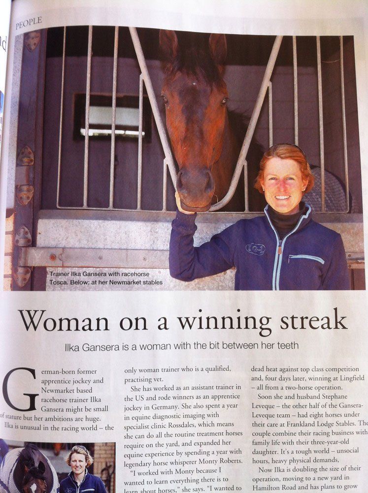 A newspaper article about a woman on a winning streak