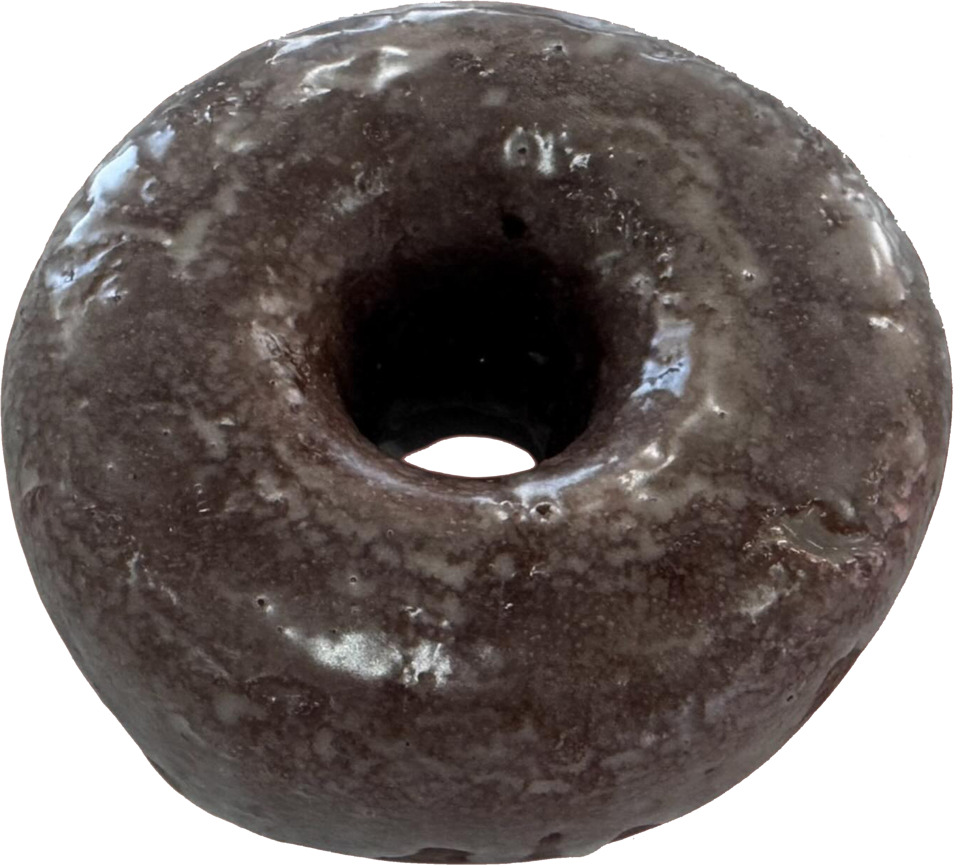 Chocolate glazed donut.