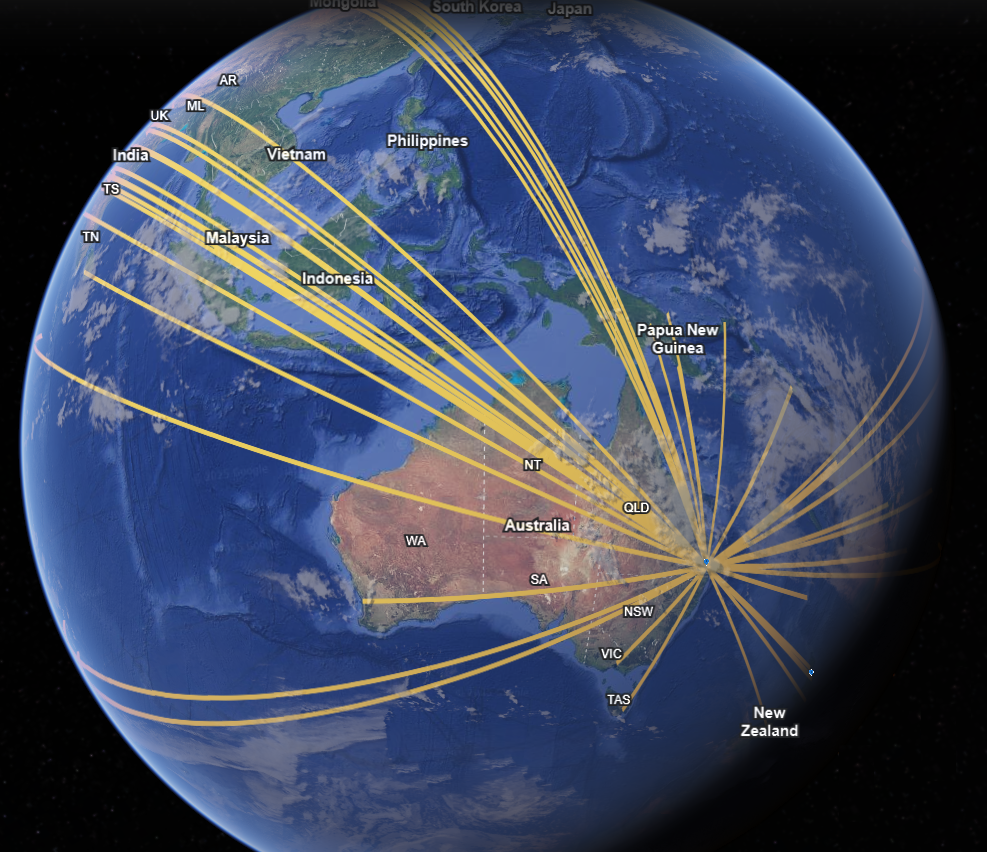 Tony Hollands Funerals World Map