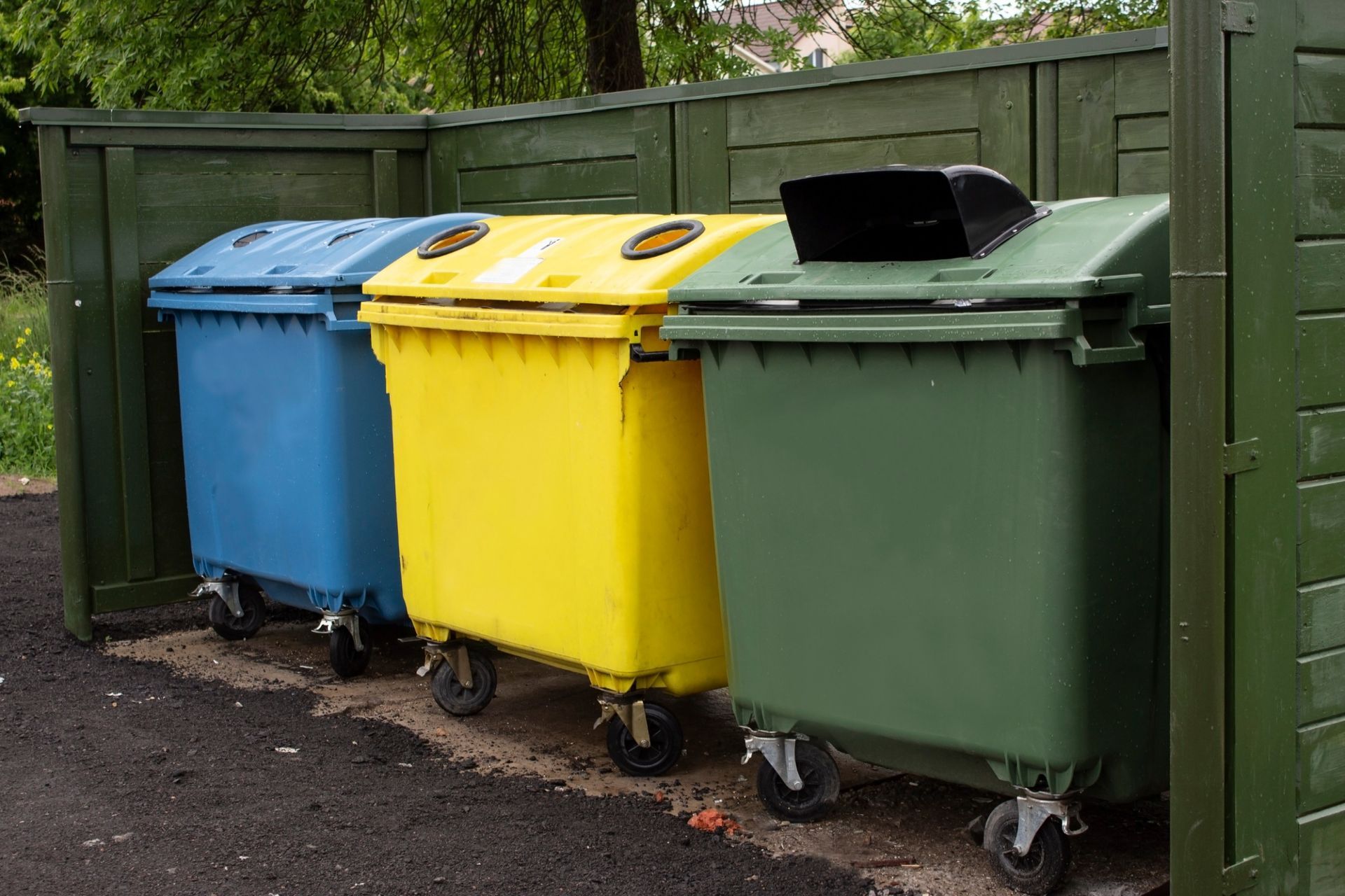 dirty commercial dumpsters