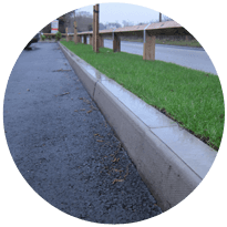 Concreting and kerbing button