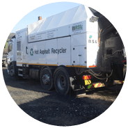 Hot asphalt recycling button