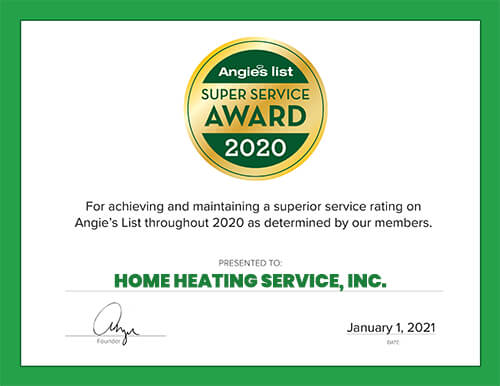 Super Service Award 2020 Certificate