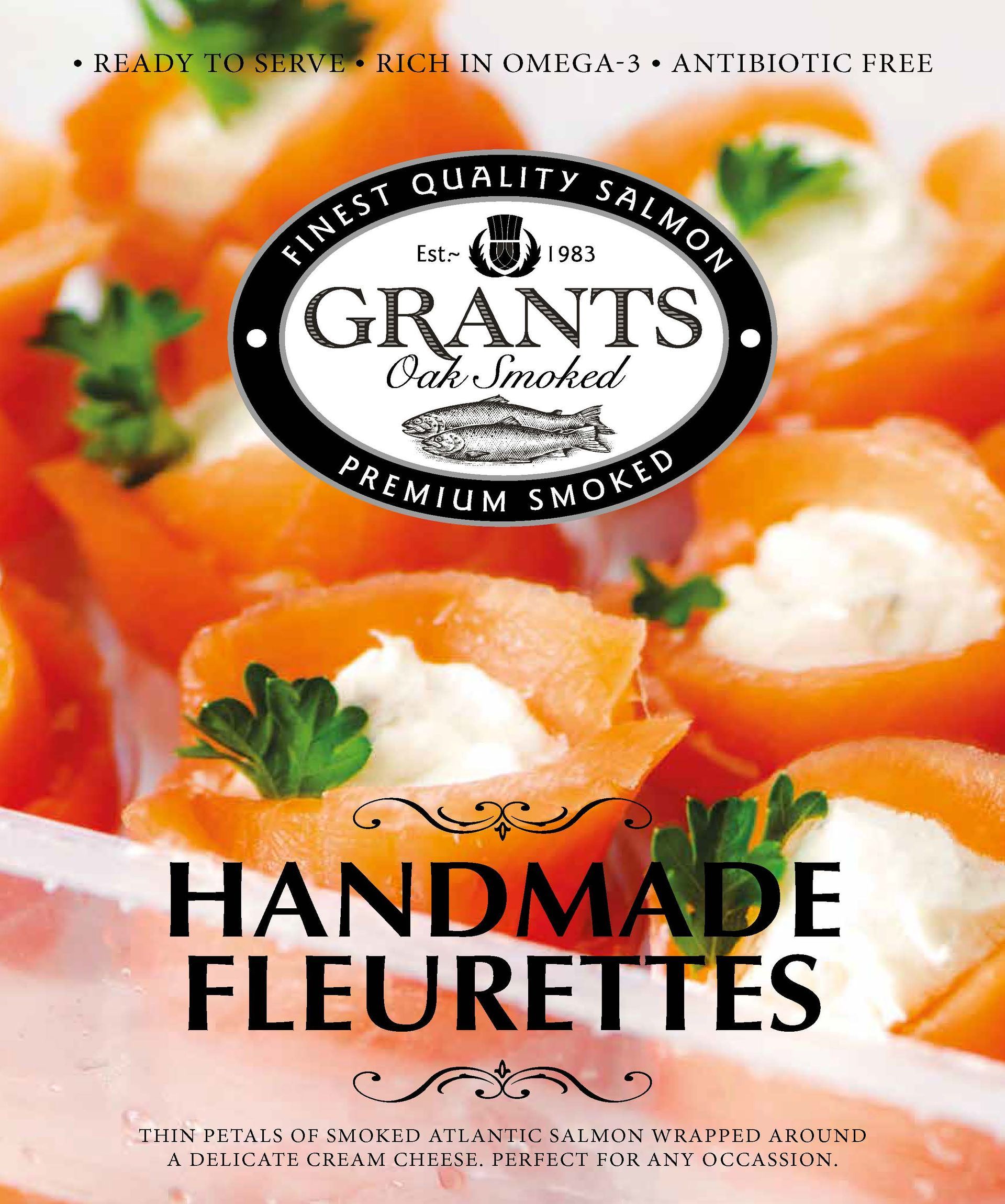 Oak Smoked Salmon Fleurettes