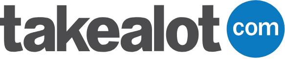 a logo for takealot.com with a blue circle in the middle