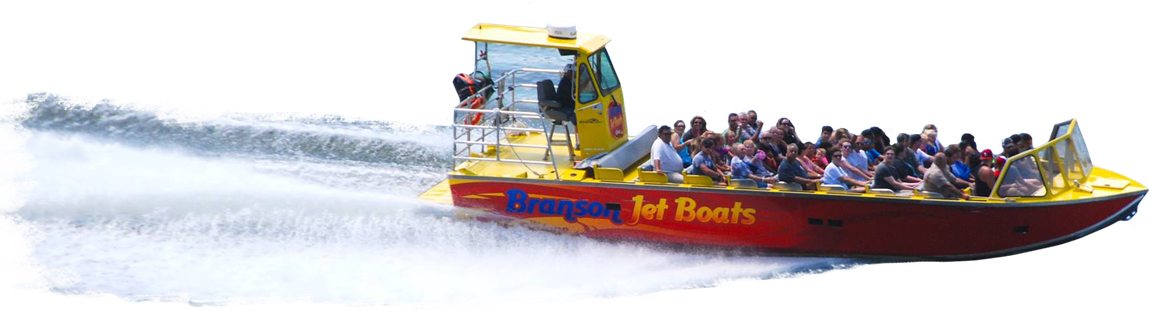 Branson Jet Boat with people in it