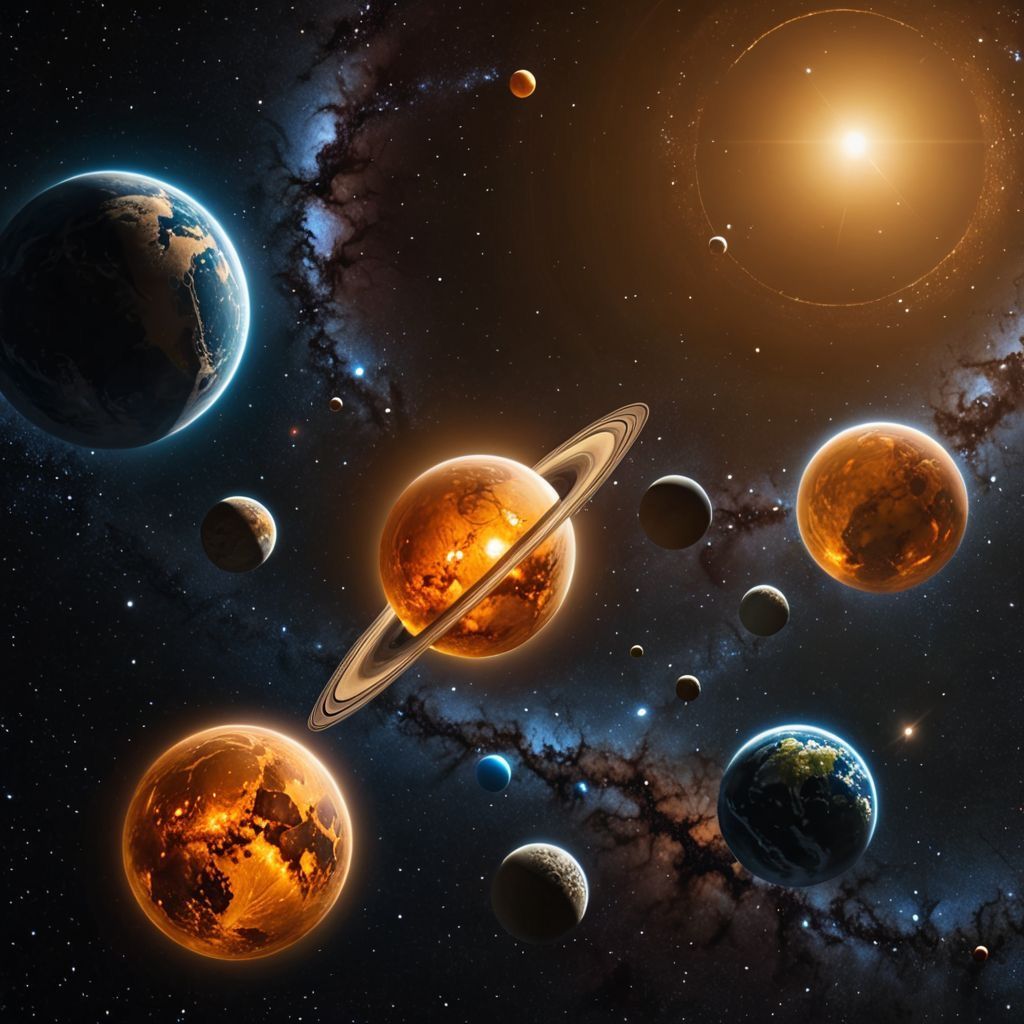 Planetenhimmel im Universum