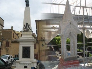 restauro di un capitello