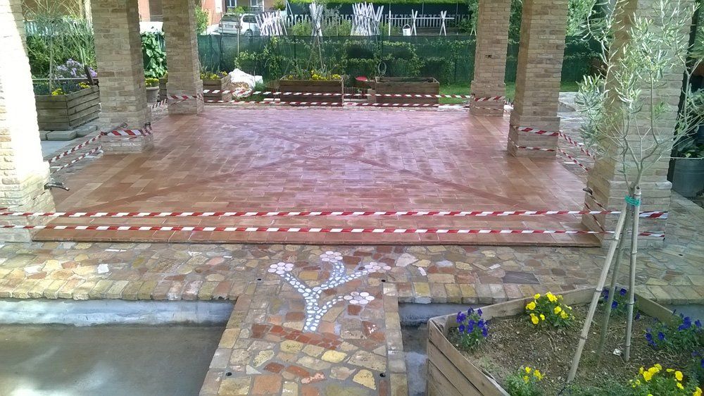pavimento esterno in cotto