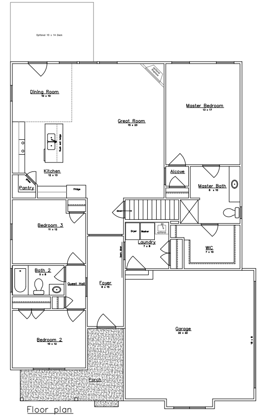 Woodside floorplan