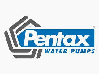 Pentax water pumps logo on a white background