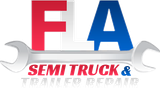 The logo for fa semi truck and trailer repair shows a wrench.